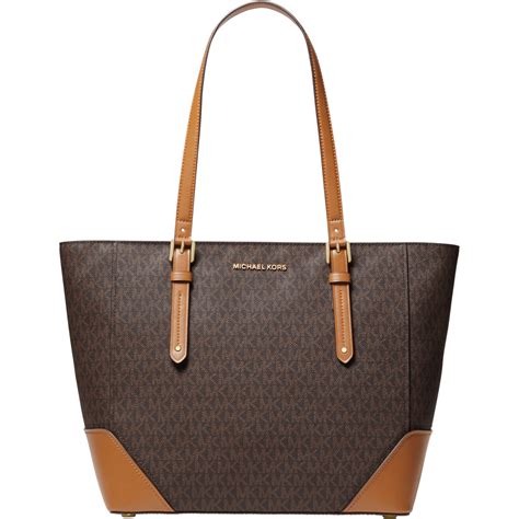 michael kors aria large leather tote